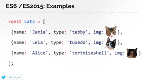 Thumbnail for ECMeowScript–what’s new in JavaScript explained by cats