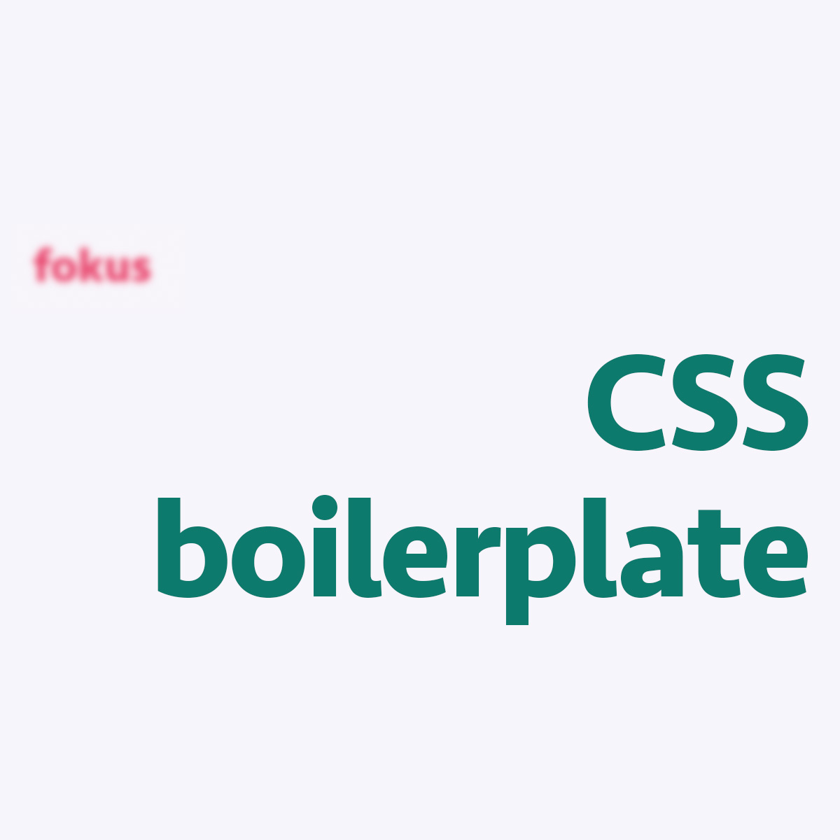 CSS Boilerplate