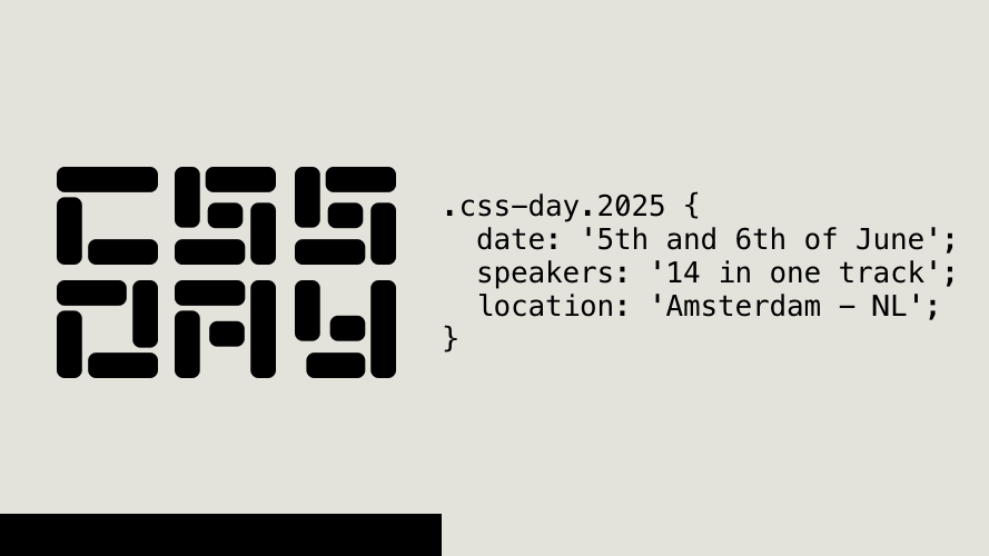 Thumbnail for event: CSS Day 2025