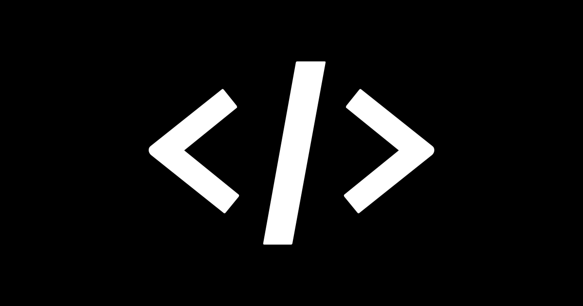 A logo using the characters </>