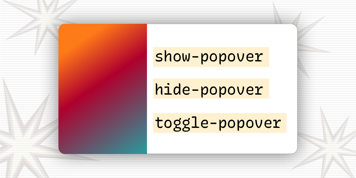 HTML popover attribute values display