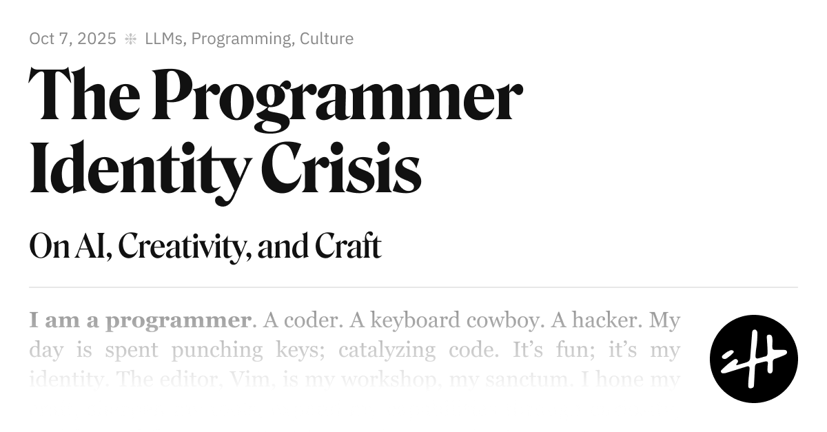 The Programmer Identity Crisis