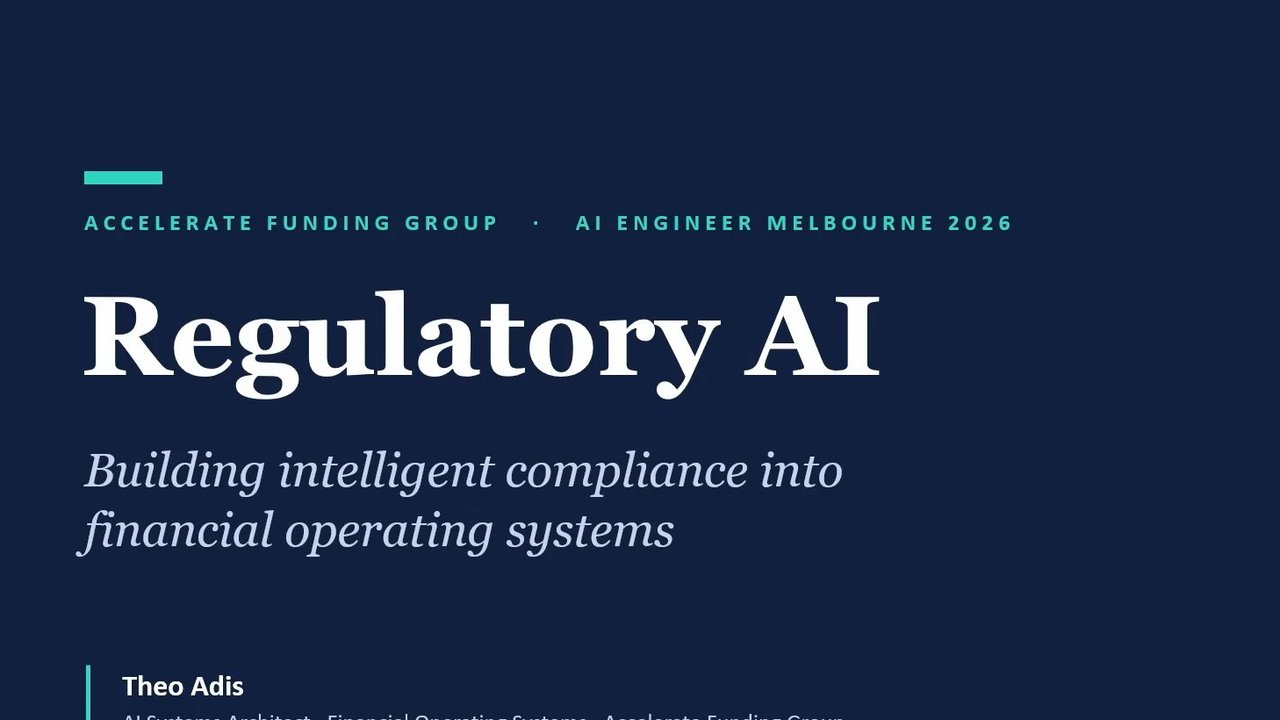 Thumbnail for Regulatory AI: Building Intelligent Compliance into Financial Operating Systems
