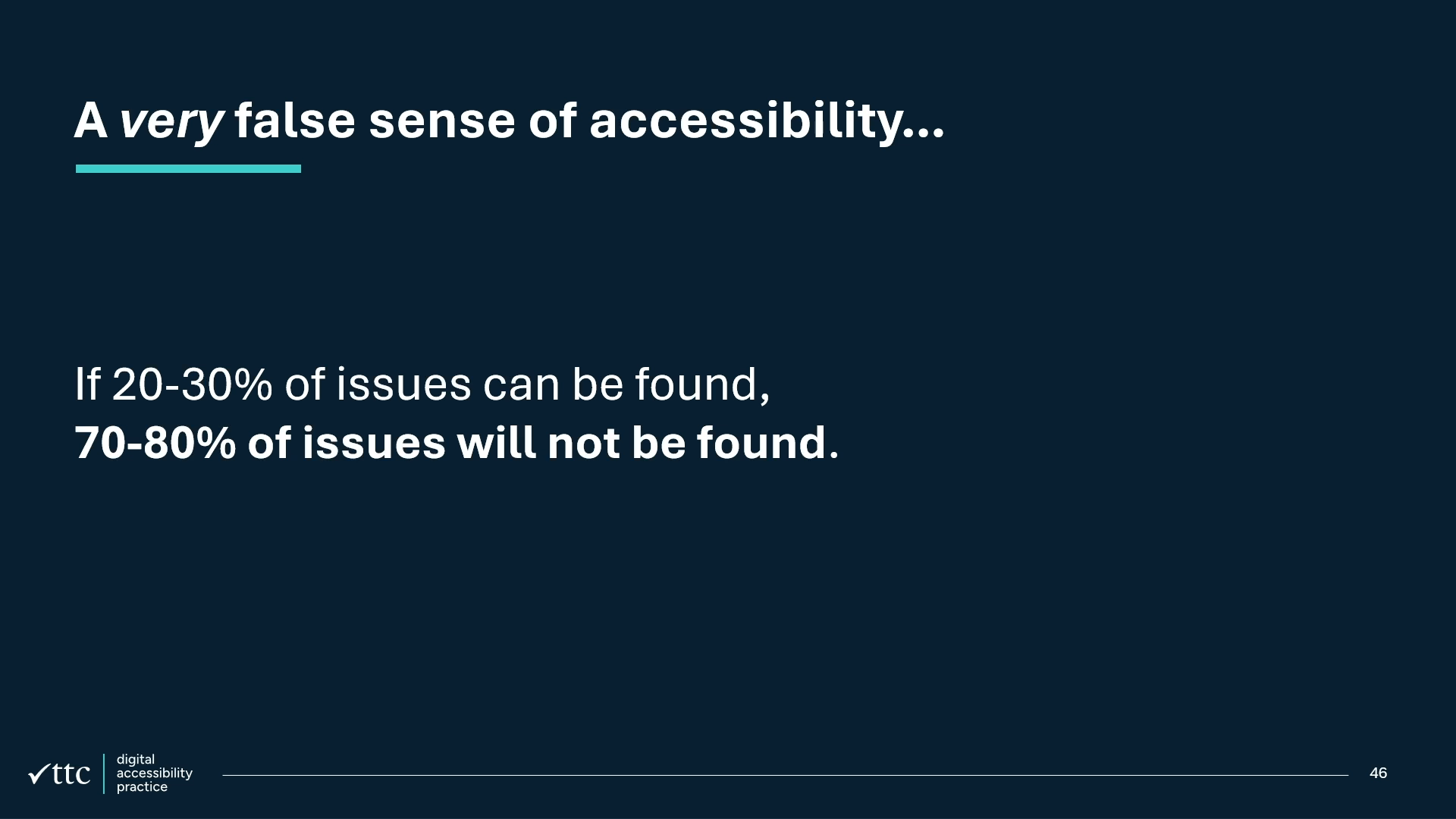 Thumbnail for A false sense of accessibility: What automated testing tools are missing.