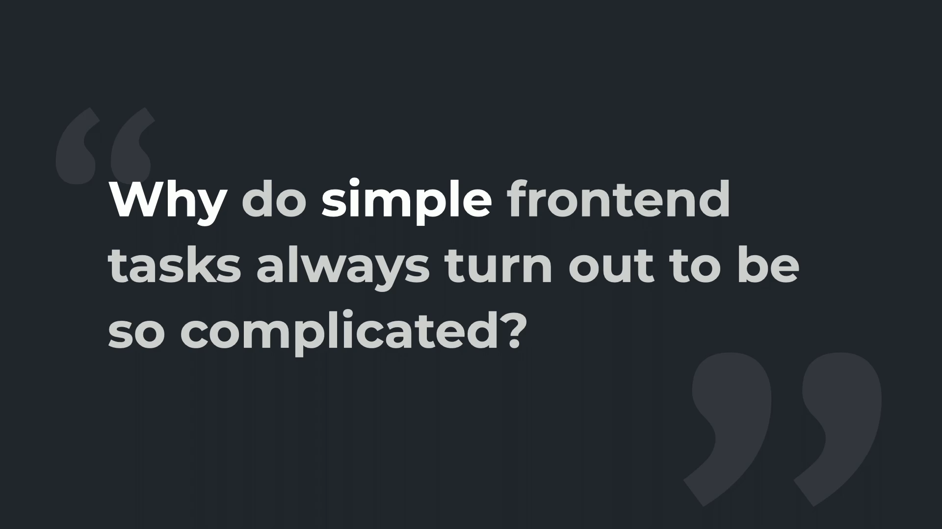 Thumbnail for The Evolution of Frontend System Design